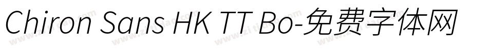 Chiron Sans HK TT Bo字体转换